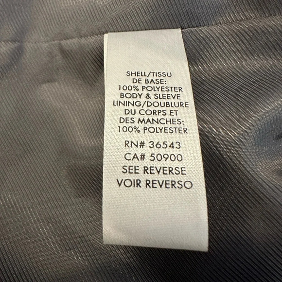 Calvin Klein Mens Outdoor Jacket Hood Full Zip Gray Smooth  Fabric SZ L Vintage - Picture 9 of 9